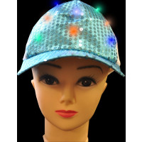 FLASHING SEQUIN TRUCKER CAP MESH ADJUSTABLE BACK ASSORTED COLORS (1 PIECE)