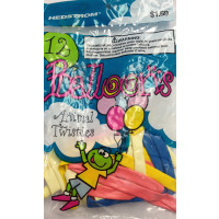 ANIMAL TWISTIES BALLOONS PACK OF 12 (1 PACK)
