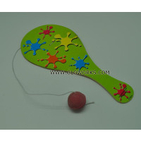 WOODEN NEON PADDLE BALL GAMES (1 PIECE)