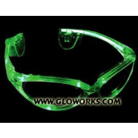 FLASHING SUNGLASSES - GREEN (1 PIECE)
