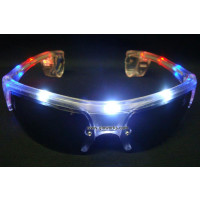 AVIATOR STYLE LED SUNGLASSES - R/W/B (1 PIECE)