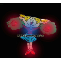 CHEERLEADER FLASHING MAGNETIC LED PIN 