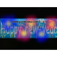 HAPPY NEW YEAR FLASHING MAGNETIC LED PIN 