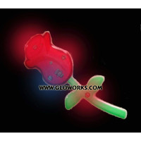 RED ROSE FLASHING MAGNETIC LED PIN