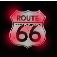 ROUTE 66 FLASHING MAGNETIC LED PIN 