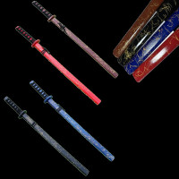 24" HAND CARVED WOODEN SWORD WITH SHEATH (1 PIECE)