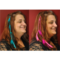 FEATHER HAIR EXTENSIONS (1 DOZEN)