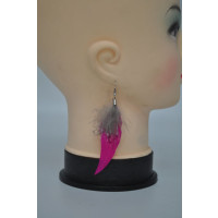 FEATHER EARRINGS - ASSORTED COLORS (1 DOZEN)