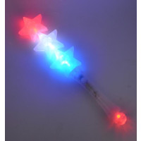 USA LED TRIPLE STAR WAND (1 PIECE)