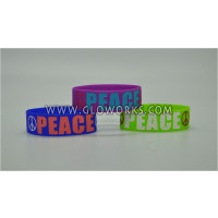 SILICONE BRACELETS - PEACE (1 DOZEN)
