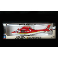 1:43 SCALE HELICOPTER - RED (1 PIECE)