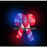 CANDY CANES MAGNETIC LED PIN (1 DOZEN)