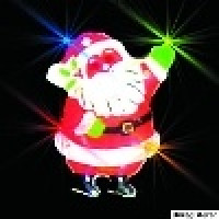 STANDING SANTA MAGNETIC LED PIN (1 DOZEN)
