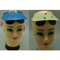 ASSORTED COLOR VISORS WITH SHADES (1 DOZEN)