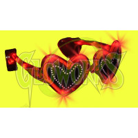 RED HEART FLASHING SUNGLASSES (1 PIECE)