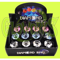 LARGE DIAMOND BLING KEYRING - ASST. COLORS (1 PIECE)