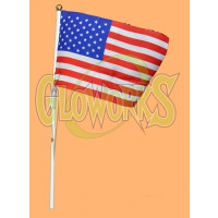 5" X 8 " USA FLAG ON PLASTIC STICK (1 PIECE)