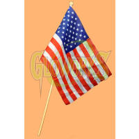 8" X 12" USA FLAG ON WOODEN STICK (1 PIECE)