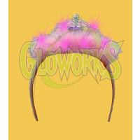 LED PINK FURRY TIARA (1 PIECE)