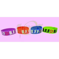 SILICONE BRACELETS -ASSORTED STYLES/SAYINGS (1 PIECE) 
