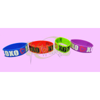 SILICONE BRACELETS - XOXO (1 DOZEN)