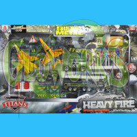 HEAVY FIRE DIE CAST 2 JETS EMERGENCY PLAY SETS ASSORTED (1 PIECE)