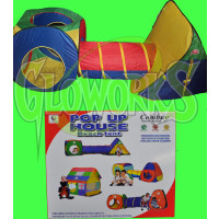 POP-UP TENT WITH 2 COMPARTMENTS & TUNNEL (1 PIECE)