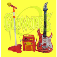 GUITAR SET WITH MIC STAND AND LED AMP (1 PIECE)