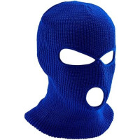 FOOTBALL-BLUE KNIT SKI MASK (1 PIECE) 
