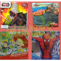 ASSORTED 100 PCS. BOYS LENTICULAR PUZZLES (1 PIECE)
