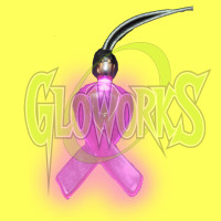 PINK RIBBON ACRYLIC LED NECKLACE (1 PIECE)