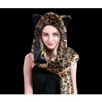 ULTRA FUZZY LEOPARD PLUSH HAT 