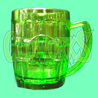 LED GLASS - 12OZ GREEN MUG (1 PIECE)