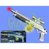 LARGE MACHINE GUN WITH LED CHAMBER - LIGHTS AND MACHINE GUN SOUND (1 PIECE)