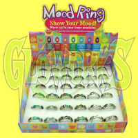 MOOD RING WITH ASSORTED SHAPE BANDS (24/DISPLAY)