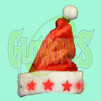 RED SANTA LED SPRING HAT (1 PIECE)