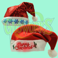 CHRISTMAS ASSORTED LED SANTA HATS (1 PIECE)