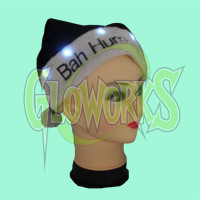 BAH HUMBUG FLASHING SOFT SANTA HAT (1 PIECE)