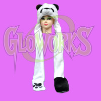 LONG DOUBLE SIDED ANIMAL HAT - PANDA (1 PIECE)