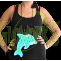 EL WIRE DOLPHIN BADGE/NECKLACE (1 PIECE)
