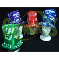 HAPPY NEW YEAR LED TOP HATS (1 DOZEN)