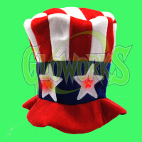 UNCLE SAM LED R/W/B TOP HAT (1 PIECE)
