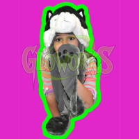 LONG DOUBLE SIDED ANIMAL HAT - HUSKY/WOLF (1 PIECE)