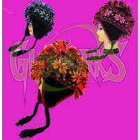 NEON MOHAWK NON-FLASH WINTER KNIT HAT - ASSORTED (1 PIECE)