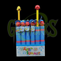 SMALL FOAM WATER BLASTER TUBE WITH TOPPER (1 PIECE)