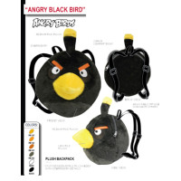 PLUSH ANGRY BIRDS BACKPACK - BLACK BIRD (1 PIECE)
