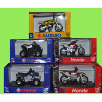 1:32 DIE CAST ATV DIRT BIKES & ATVS ASSORTED (1 PIECE)