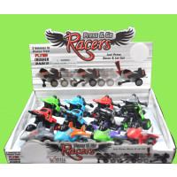 PRESS AND GO MINI RACERS (1 DOZEN)