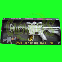M-16 FLASHING GUN - SILVER (1 PIECE)