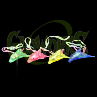 FLASHING SOFT SQUEEZE DOLPHIN NECKLACE - ASST. COLORS (1 PIECE)